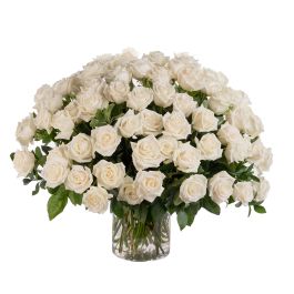 Swathe White Roses 75 White Roses Arranged Beautifully